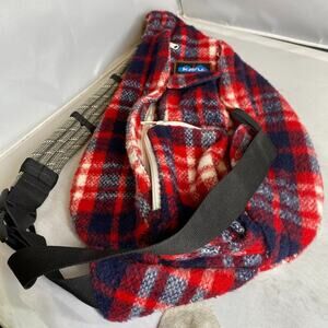Kavu Americana Red Plaid Rope Sling Bag